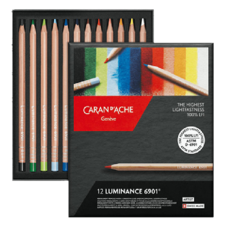 Assortiment 12 crayons LUMINANCE - CARAN D'ACHE
