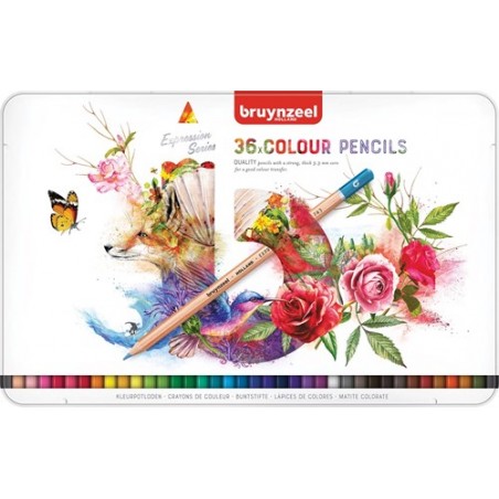 Boite 36 crayons de couleur - BRUYNZEEL